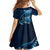 Personalised All Blue New Zealand Darts Kid Short Sleeve Dress Aoteroa Fern Maori Galaxy Style