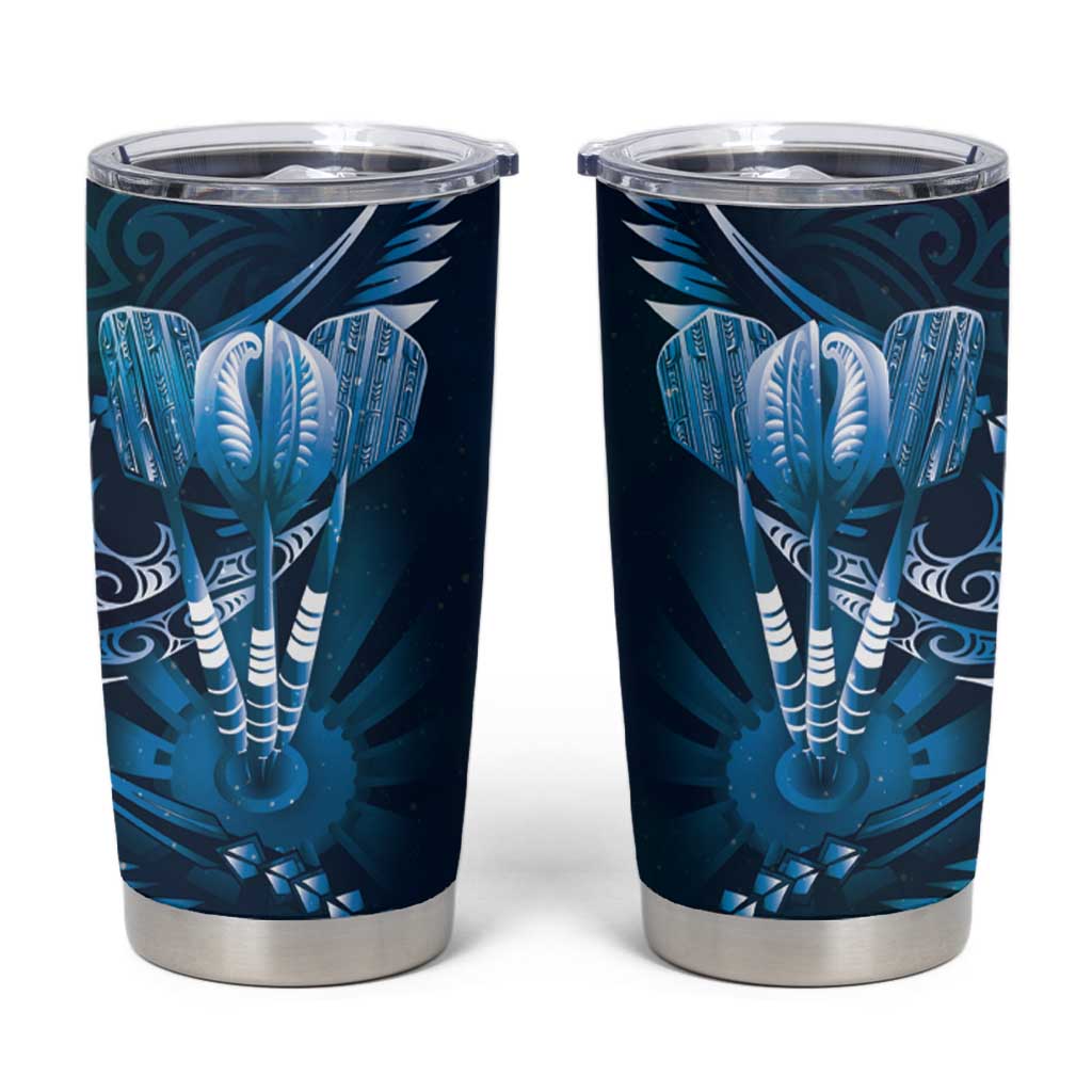 All Blue New Zealand Darts Tumbler Cup Aoteroa Fern Maori Galaxy Style