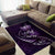 Personalised All Purple New Zealand Darts Area Rug Aoteroa Fern Maori Galaxy Style