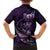 Personalised All Purple New Zealand Darts Family Matching Summer Maxi Dress and Hawaiian Shirt Aoteroa Fern Maori Galaxy Style