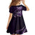 Personalised All Purple New Zealand Darts Family Matching Summer Maxi Dress and Hawaiian Shirt Aoteroa Fern Maori Galaxy Style