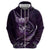 Personalised All Purple New Zealand Darts Hoodie Aoteroa Fern Maori Galaxy Style