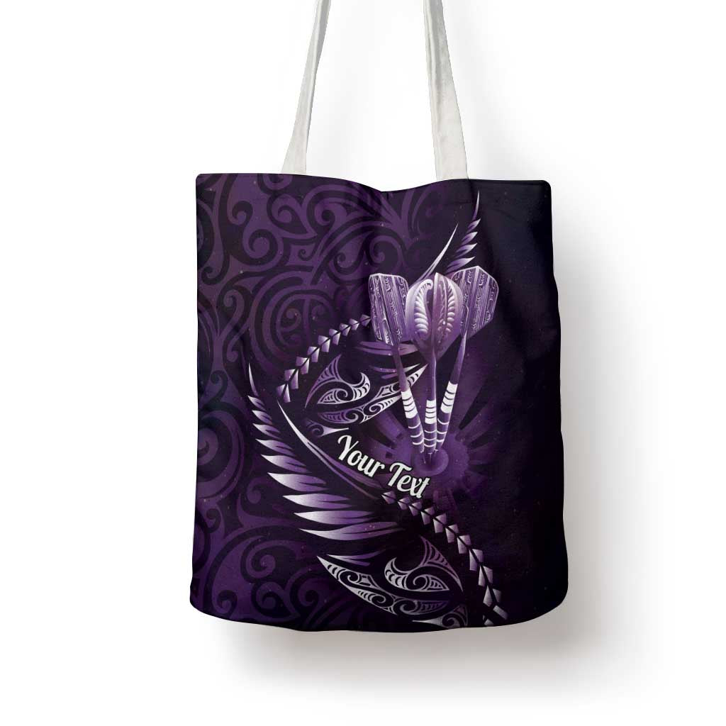 Personalised All Purple New Zealand Darts Tote Bag Aoteroa Fern Maori Galaxy Style - Polynesian Pride