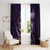 Personalised All Purple New Zealand Darts Window Curtain Aoteroa Fern Maori Galaxy Style