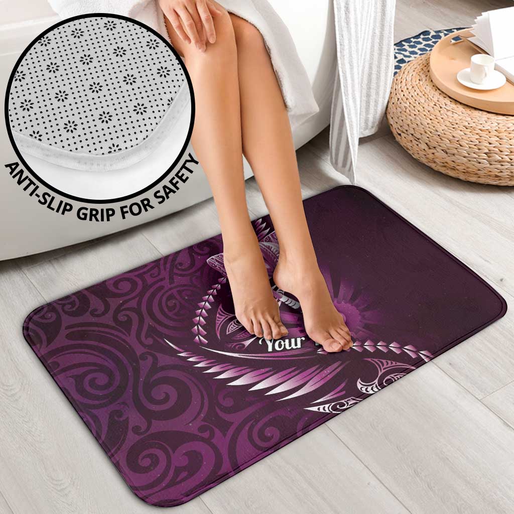 Personalised All Pink New Zealand Darts Bathroom Set Aoteroa Fern Maori Galaxy Style - Polynesian Pride