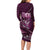 Personalised All Pink New Zealand Darts Family Matching Long Sleeve Bodycon Dress and Hawaiian Shirt Aoteroa Fern Maori Galaxy Style