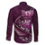 Personalised All Pink New Zealand Darts Family Matching Mermaid Dress and Hawaiian Shirt Aoteroa Fern Maori Galaxy Style