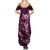 Personalised All Pink New Zealand Darts Family Matching Summer Maxi Dress and Hawaiian Shirt Aoteroa Fern Maori Galaxy Style