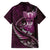 Personalised All Pink New Zealand Darts Family Matching Tank Maxi Dress and Hawaiian Shirt Aoteroa Fern Maori Galaxy Style