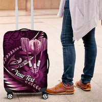 Personalised All Pink New Zealand Darts Luggage Cover Aoteroa Fern Maori Galaxy Style