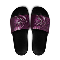 Personalised All Pink New Zealand Darts Slide Sandals Aoteroa Fern Maori Galaxy Style - Polynesian Pride