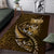 Personalised All Gold New Zealand Darts Area Rug Aoteroa Fern Maori Galaxy Style