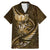 Personalised All Gold New Zealand Darts Family Matching Mermaid Dress and Hawaiian Shirt Aoteroa Fern Maori Galaxy Style