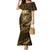 Personalised All Gold New Zealand Darts Family Matching Mermaid Dress and Hawaiian Shirt Aoteroa Fern Maori Galaxy Style
