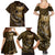 Personalised All Gold New Zealand Darts Family Matching Summer Maxi Dress and Hawaiian Shirt Aoteroa Fern Maori Galaxy Style