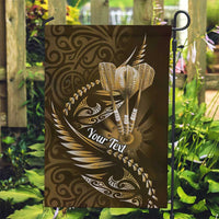 Personalised All Gold New Zealand Darts Garden Flag Aoteroa Fern Maori Galaxy Style