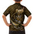 Personalised All Gold New Zealand Darts Hawaiian Shirt Aoteroa Fern Maori Galaxy Style