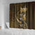 Personalised All Gold New Zealand Darts Shower Curtain Aoteroa Fern Maori Galaxy Style