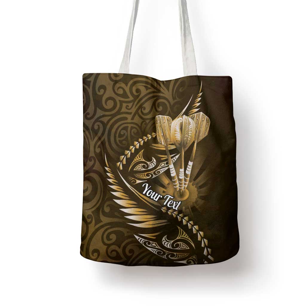 Personalised All Gold New Zealand Darts Tote Bag Aoteroa Fern Maori Galaxy Style - Polynesian Pride