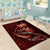Personalised All Red New Zealand Darts Area Rug Aoteroa Fern Maori Galaxy Style