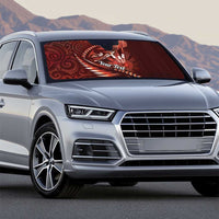 Personalised All Red New Zealand Darts Auto Sun Shade Aoteroa Fern Maori Galaxy Style - Polynesian Pride