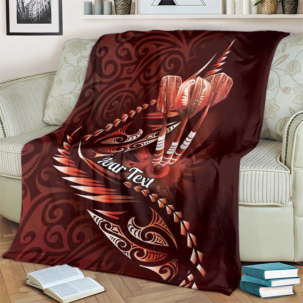 Personalised All Red New Zealand Darts Blanket Aoteroa Fern Maori Galaxy Style