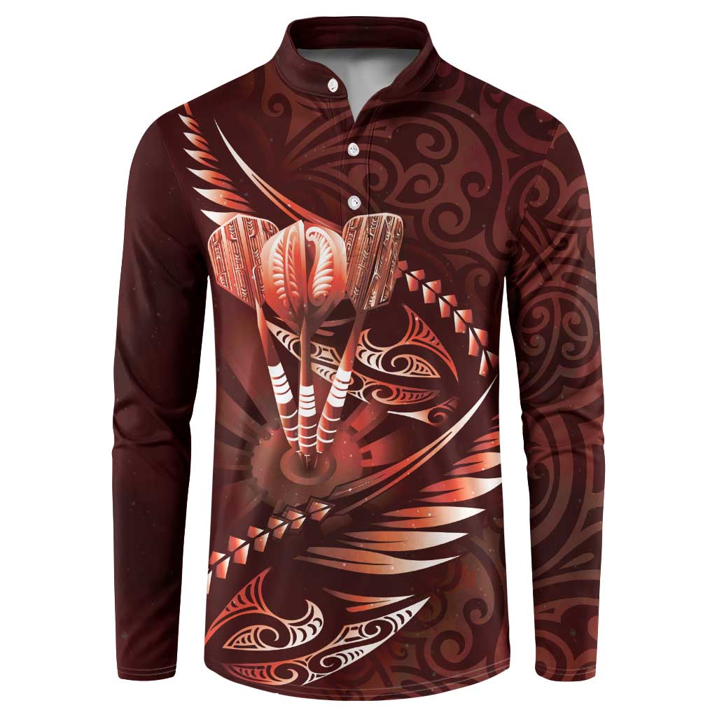 Personalised All Red New Zealand Darts Button Sweatshirt Aoteroa Fern Maori Galaxy Style