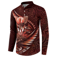 Personalised All Red New Zealand Darts Button Sweatshirt Aoteroa Fern Maori Galaxy Style