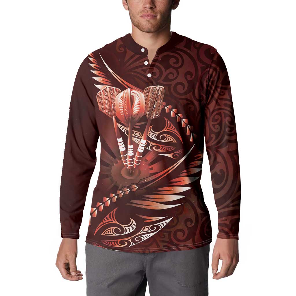 Personalised All Red New Zealand Darts Button Sweatshirt Aoteroa Fern Maori Galaxy Style