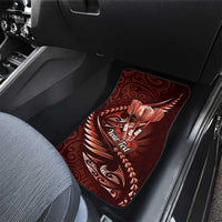 Personalised All Red New Zealand Darts Car Mats Aoteroa Fern Maori Galaxy Style