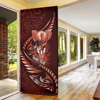 Personalised All Red New Zealand Darts Door Cover Aoteroa Fern Maori Galaxy Style - Polynesian Pride
