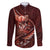 Personalised All Red New Zealand Darts Family Matching Long Sleeve Bodycon Dress and Hawaiian Shirt Aoteroa Fern Maori Galaxy Style