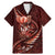 Personalised All Red New Zealand Darts Family Matching Mermaid Dress and Hawaiian Shirt Aoteroa Fern Maori Galaxy Style