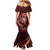 Personalised All Red New Zealand Darts Family Matching Mermaid Dress and Hawaiian Shirt Aoteroa Fern Maori Galaxy Style