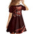Personalised All Red New Zealand Darts Family Matching Off Shoulder Short Dress and Hawaiian Shirt Aoteroa Fern Maori Galaxy Style