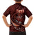 Personalised All Red New Zealand Darts Family Matching Short Sleeve Bodycon Dress and Hawaiian Shirt Aoteroa Fern Maori Galaxy Style