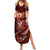 Personalised All Red New Zealand Darts Family Matching Summer Maxi Dress and Hawaiian Shirt Aoteroa Fern Maori Galaxy Style