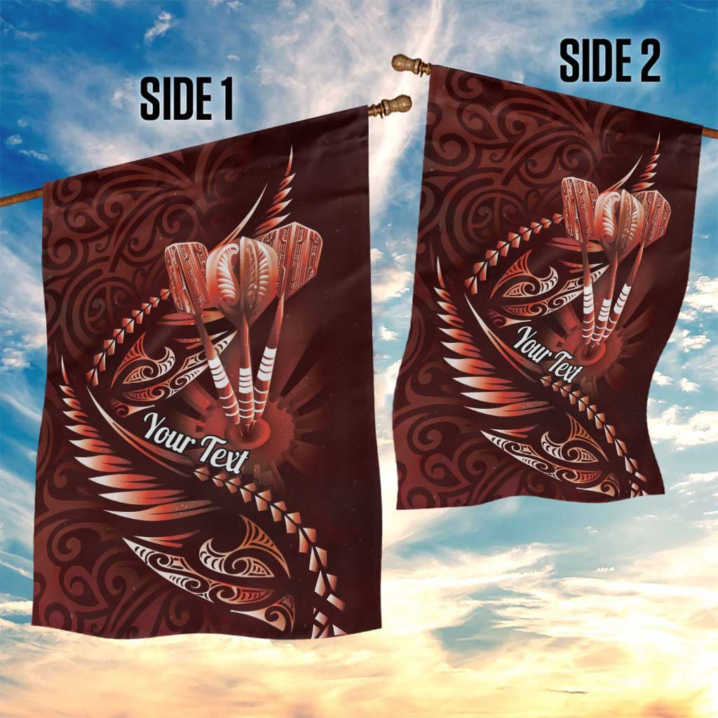 Personalised All Red New Zealand Darts Garden Flag Aoteroa Fern Maori Galaxy Style