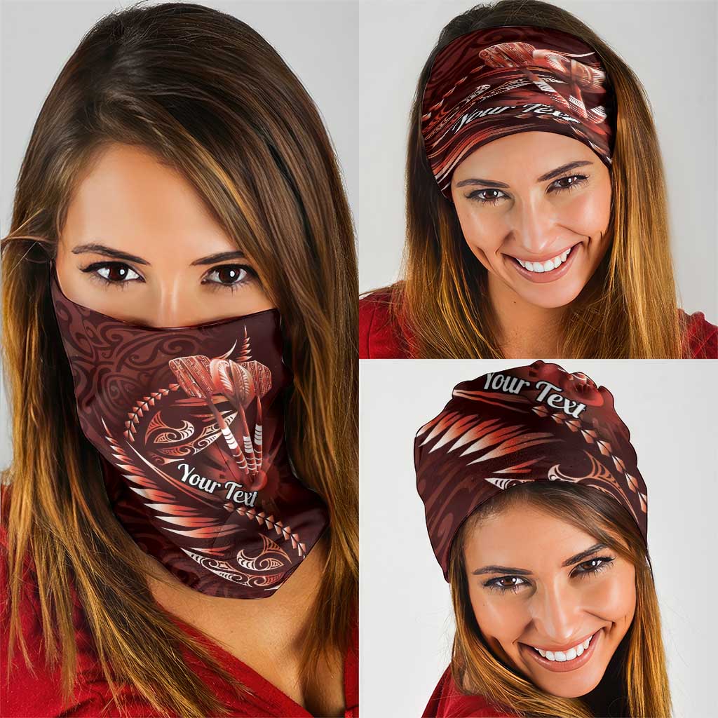 Personalised All Red New Zealand Darts Neck Gaiter Aoteroa Fern Maori Galaxy Style - Polynesian Pride