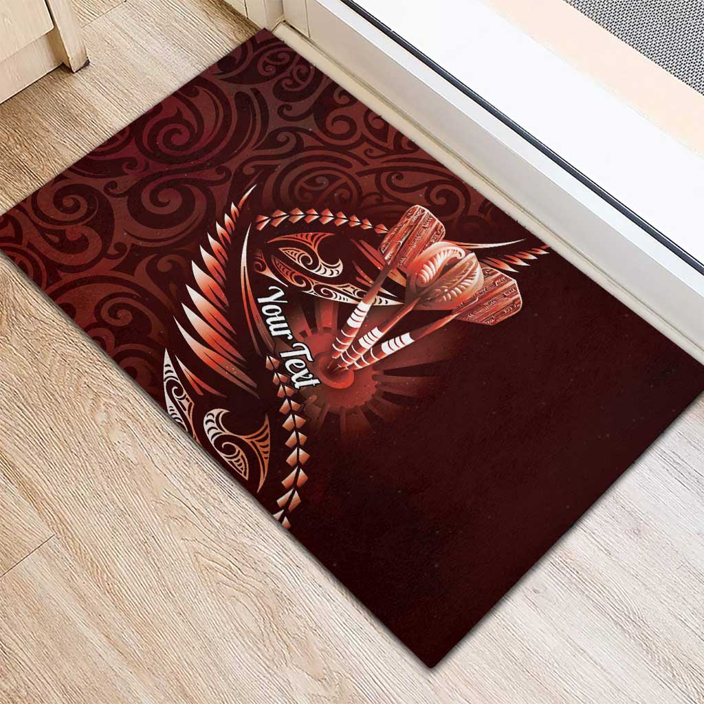 Personalised All Red New Zealand Darts Rubber Doormat Aoteroa Fern Maori Galaxy Style