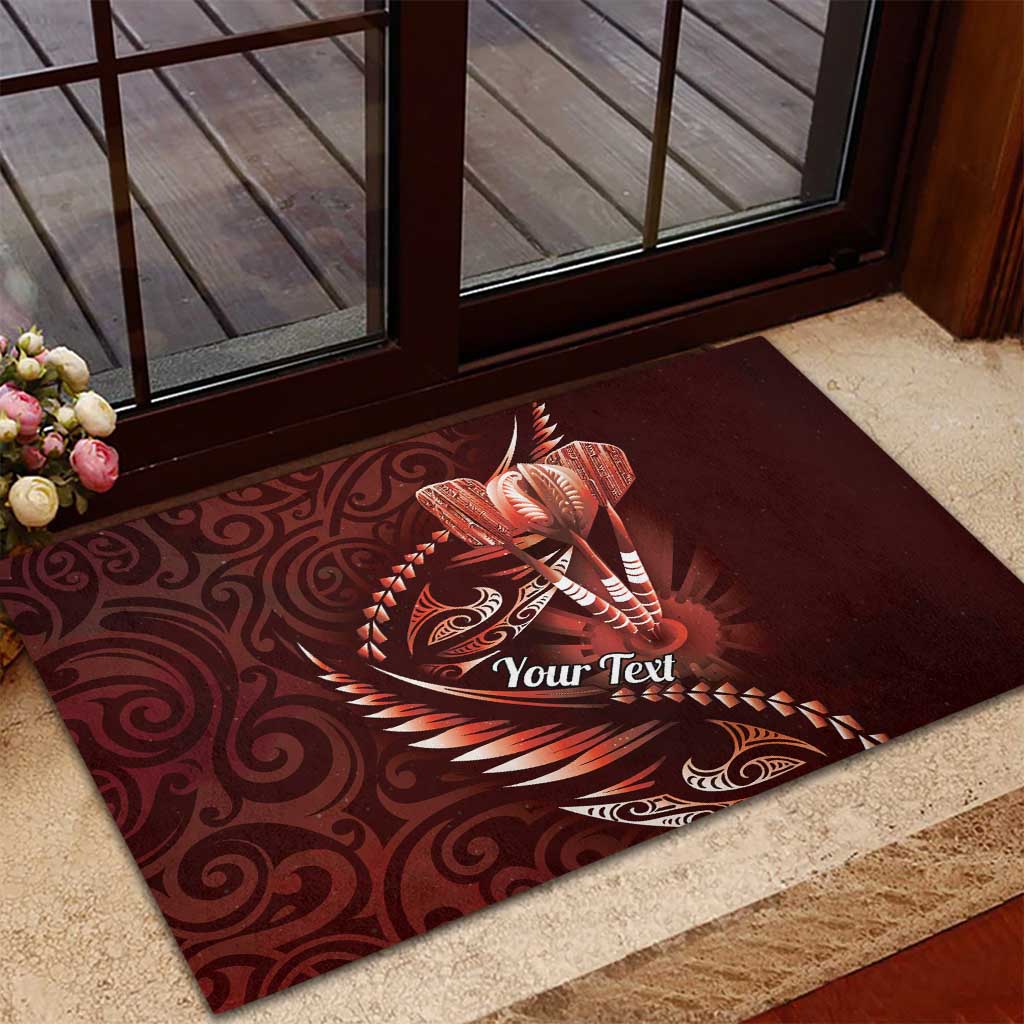 Personalised All Red New Zealand Darts Rubber Doormat Aoteroa Fern Maori Galaxy Style