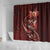 Personalised All Red New Zealand Darts Shower Curtain Aoteroa Fern Maori Galaxy Style