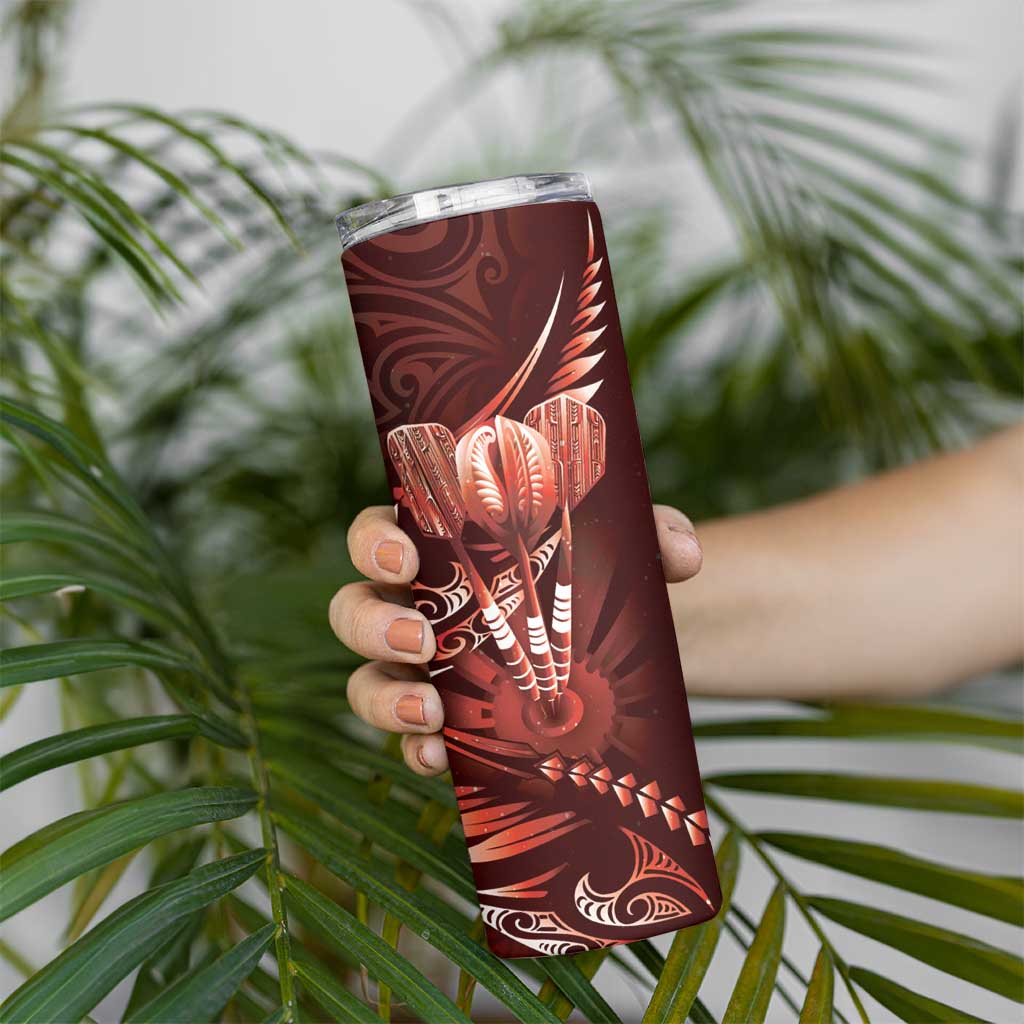 All Red New Zealand Darts Skinny Tumbler Aoteroa Fern Maori Galaxy Style