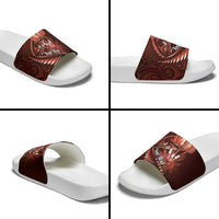 Personalised All Red New Zealand Darts Slide Sandals Aoteroa Fern Maori Galaxy Style - Polynesian Pride