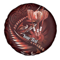 Personalised All Red New Zealand Darts Spare Tire Cover Aoteroa Fern Maori Galaxy Style