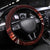 All Red New Zealand Darts Steering Wheel Cover Aoteroa Fern Maori Galaxy Style
