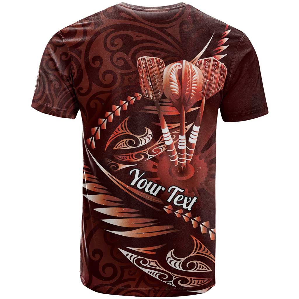 Personalised All Red New Zealand Darts T Shirt Aoteroa Fern Maori Galaxy Style