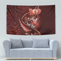 Personalised All Red New Zealand Darts Tapestry Aoteroa Fern Maori Galaxy Style