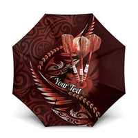 Personalised All Red New Zealand Darts Umbrella Aoteroa Fern Maori Galaxy Style - Polynesian Pride