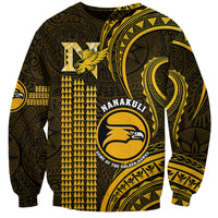 Hawaii Nanakuli High And Intermediate School Sweatshirt Polynesian Kakau Pattern LT14 Unisex Gold - Polynesian Pride